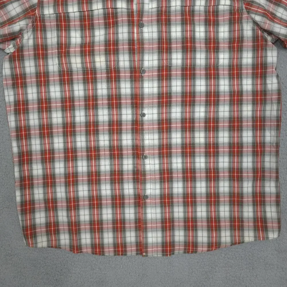 Wrangler Button Up Shirt Mens XLT Plaid Western Mesh Cowboy Shirt with Pockets